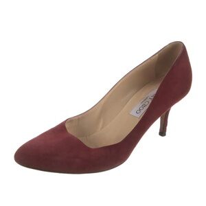 JIMMY CHOO Burgundy Suede Pumps